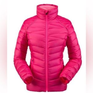 NWT. Woman’s Lg Timeless 700 Down jacket in Barbie hot pink and black piping.